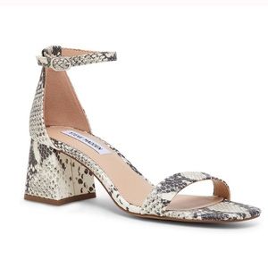 Steve Madden Maris Textured Snake-Print Heels NWOT